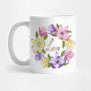 Love - Magnolia Flowers Mug